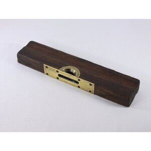 Short 13.5" Solid wood and brass spirit level, vintage hardware tool, classic